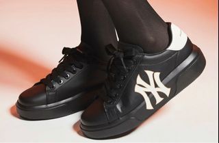 MLB Chunky Classic New York Yankees Shoes NY Sneakers White/Black US 5-11