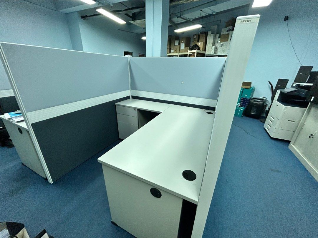 Moving Out Office table/racks/partitions/pedestals, Furniture & Home ...