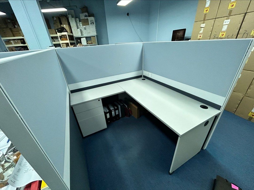 Moving Out Office table/racks/partitions/pedestals, Furniture & Home ...