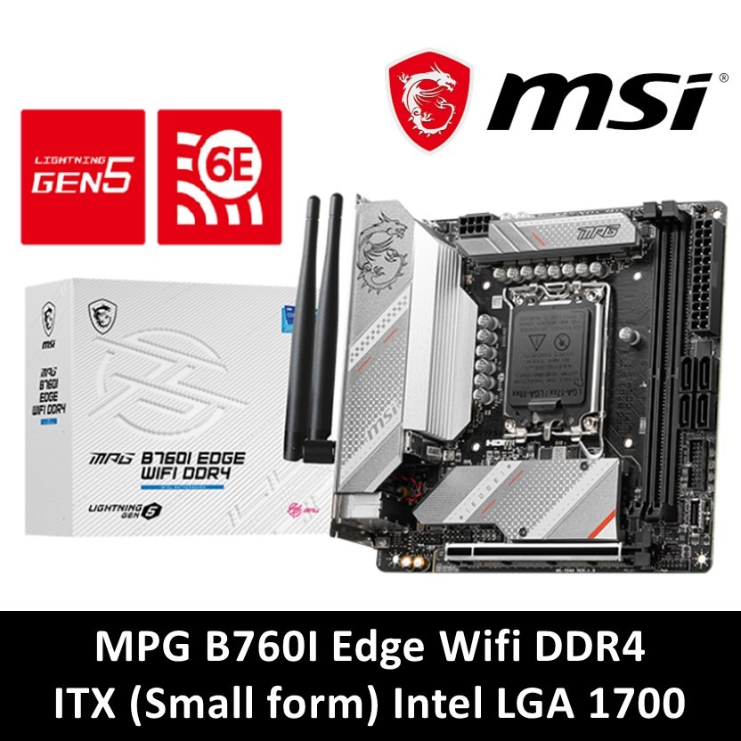 春色3カラー✧ MSI マザーボード MPG B760I EDGE WIFI DDR4 Mini-ITX