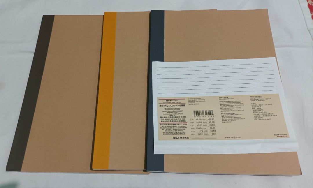 Muji Notebooks Bundle, Hobbies & Toys, Stationary & Craft, Stationery