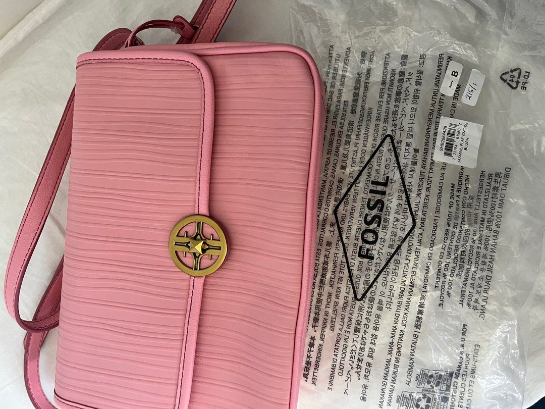 NEW Original Fossil Jasmine bag in blush pink, Women's Fashion, Bags