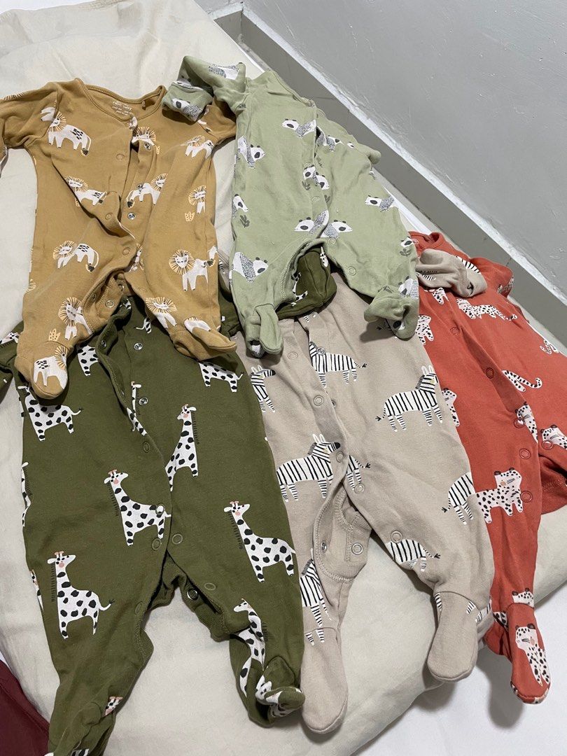 5 pack baby sleepsuits top