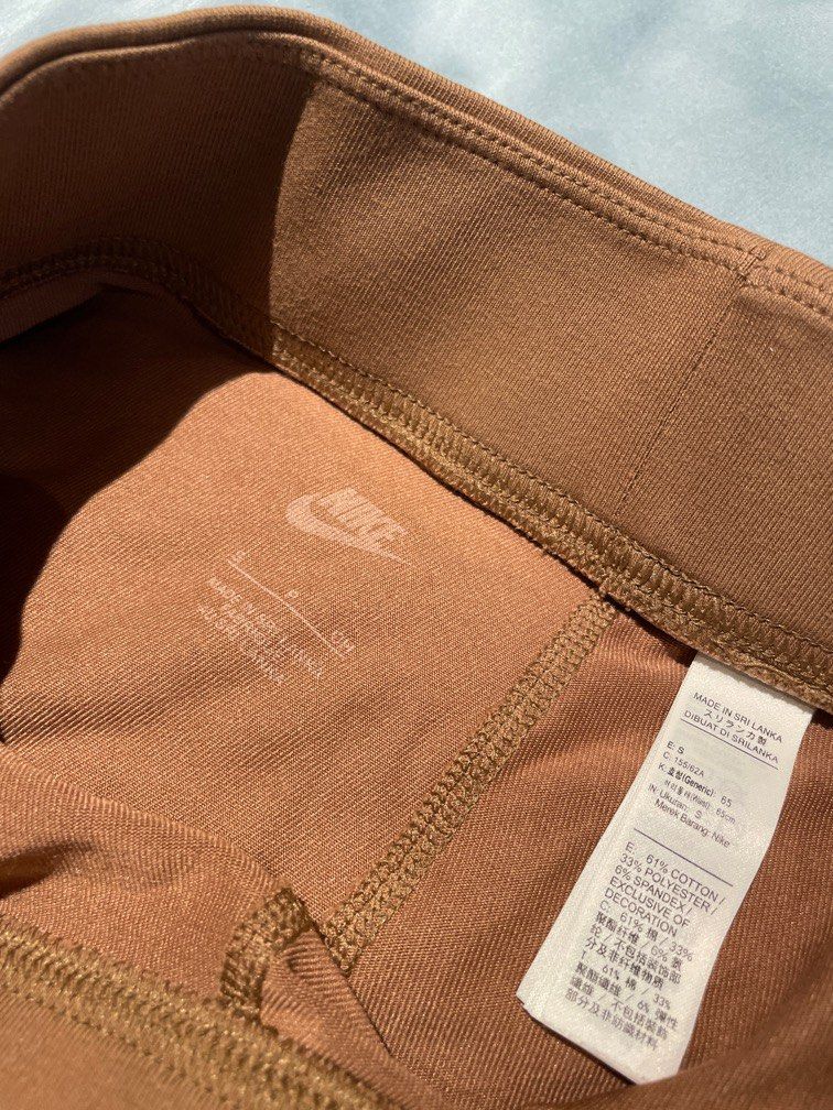 nike brown biker shorts