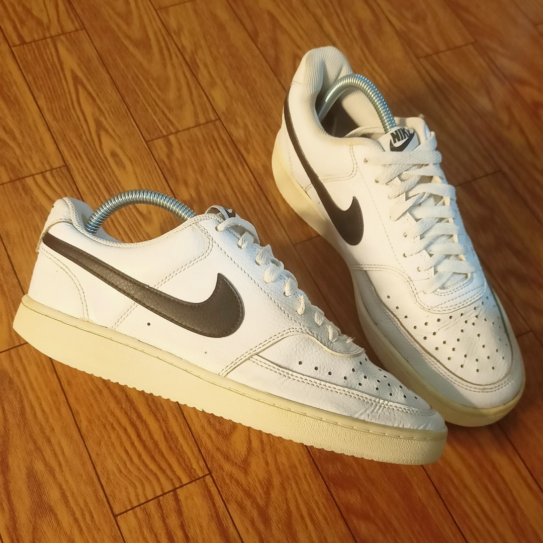 NIKE COURT VISION LOW WHITE BLACK on Carousell