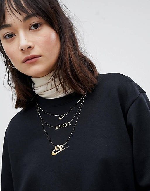 Nike Sweatshirt With Jewellery Embroidery 2022 DM2792 010 Women s Fashion Tops Longsleeves on Carousell