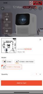Official Global Version T2 Max 1080P Projector