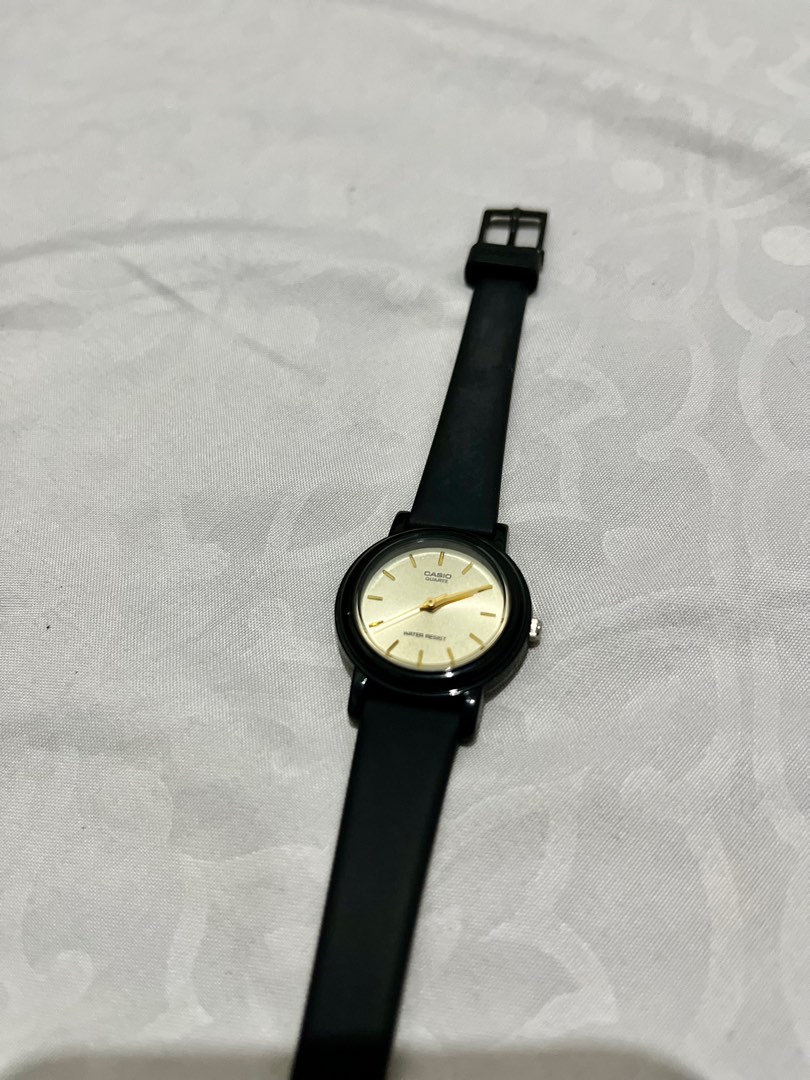 Original Casio Watch Black Resin Strap, Women's Fashion, Watches