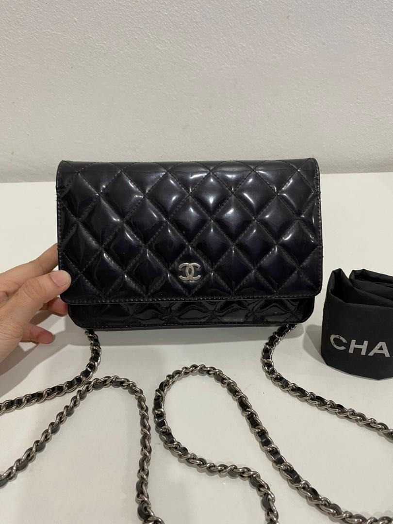 Chanel patent leather woc online
