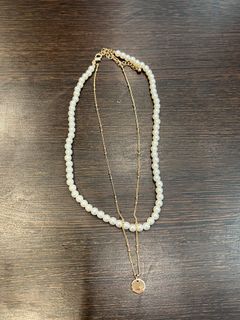 h&m beach pearl necklace