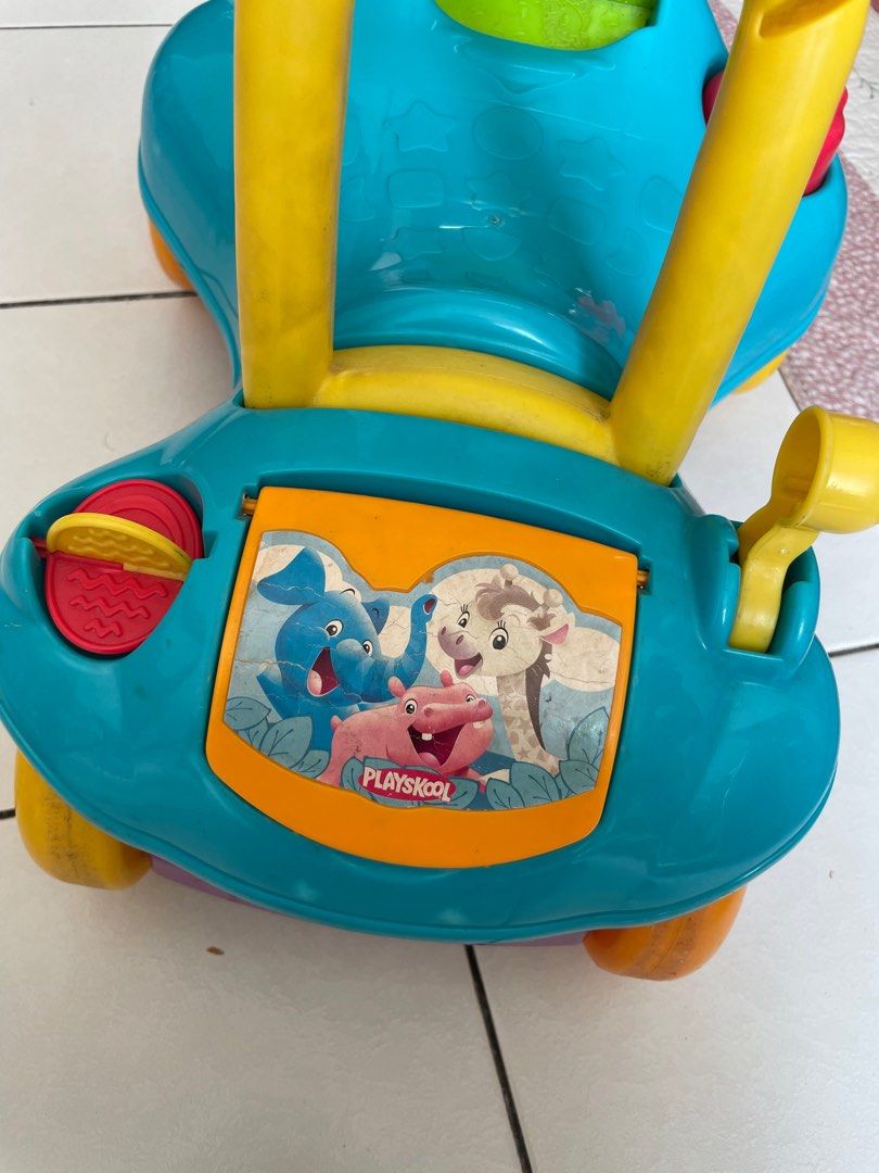 Playschool 2 in 1 step walk and ride baby push walker car, Babies