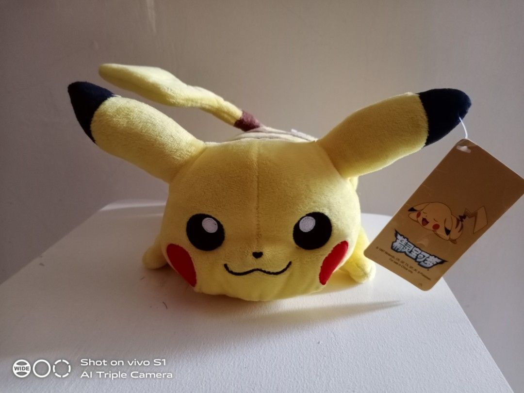 POKEMON PLUSH PIKACHU w/ paper tag (Category: Plushies & Soft Toys) located in Mandaluyong City. Submitted by sephcharr (Listing ID 1225786027, Image 1). Description: cute, best for collections 😊.