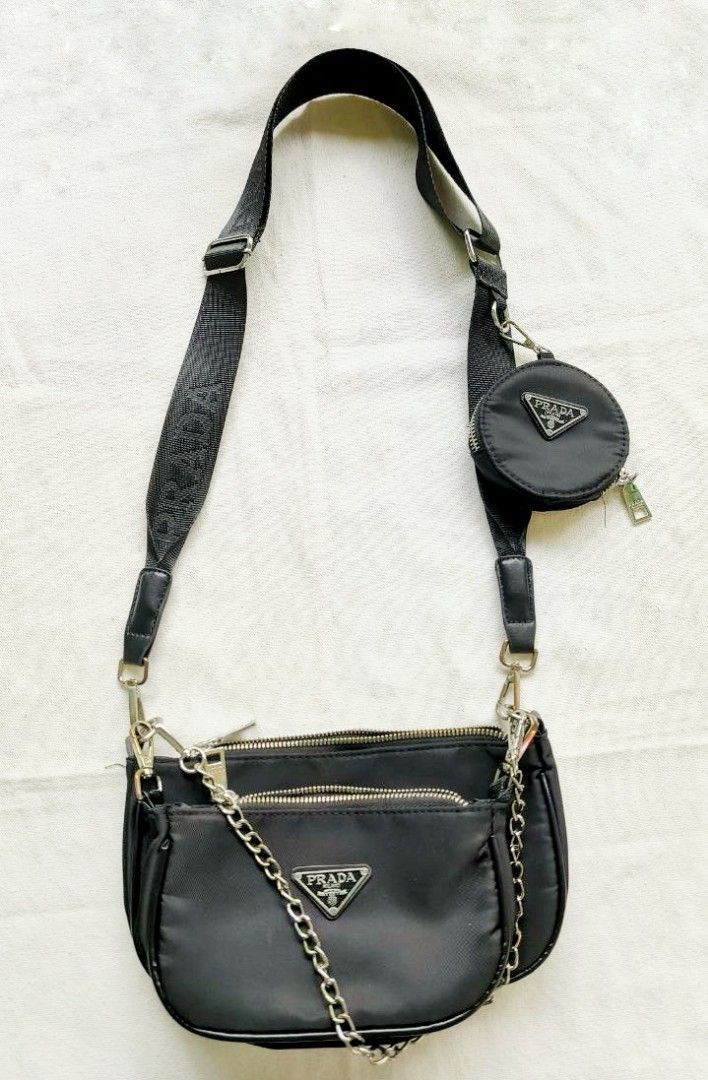 Prada Double pouch bag, Women's Fashion, Bags & Wallets, Shoulder Bags on  Carousell