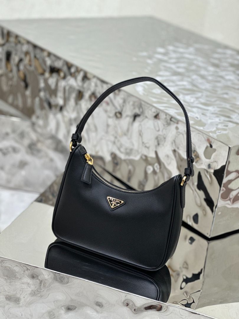 Prada Re-edition 2005 Nylon And Saffiano Leather Mini-bag in Black