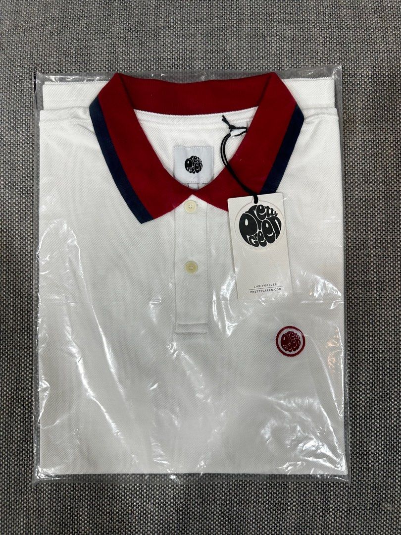 Pretty Green Polo Pique Red Shirt size XS Men s Fashion Tops