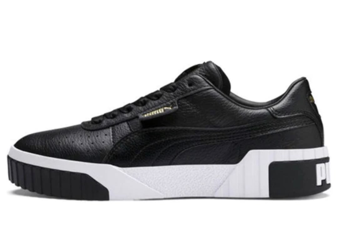 Puma white & hotsell black cali leather trainers