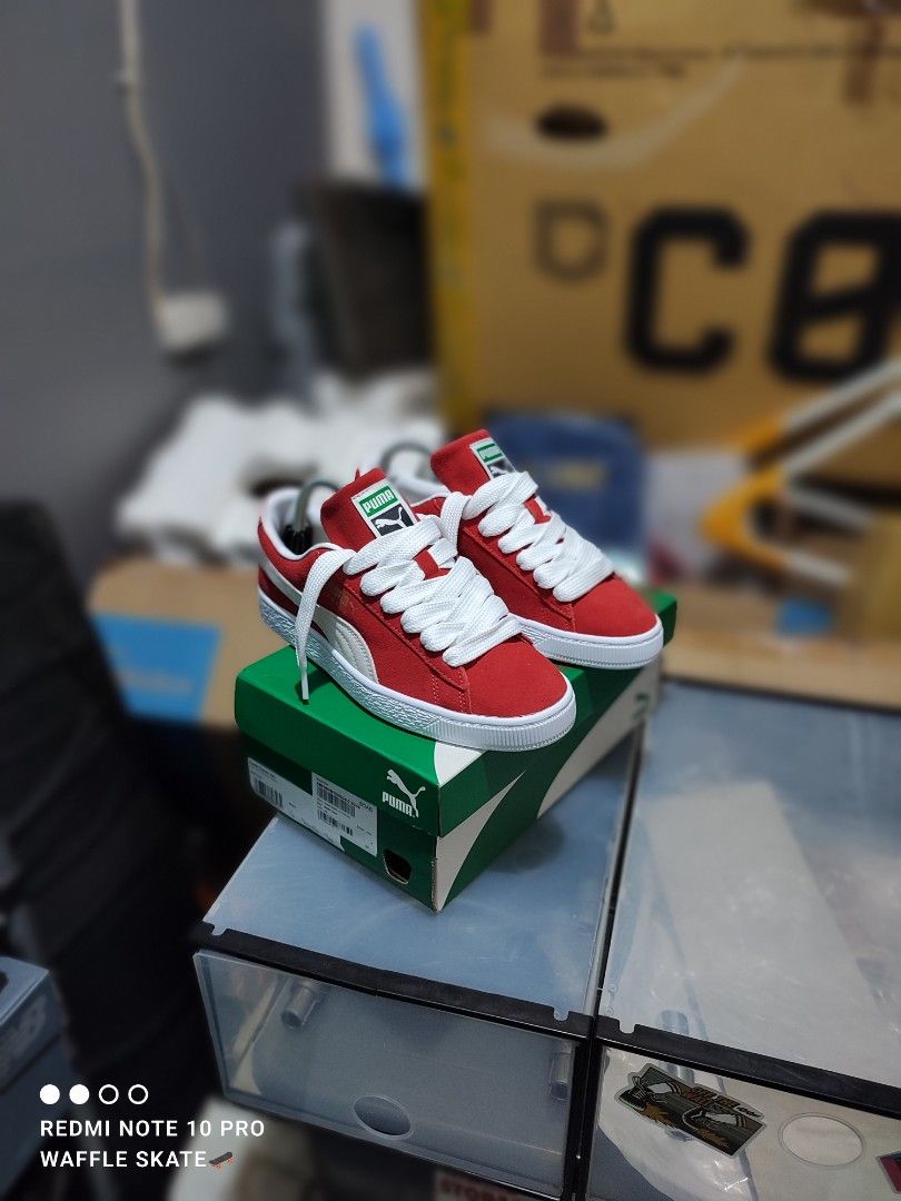 Puma suede white laces store