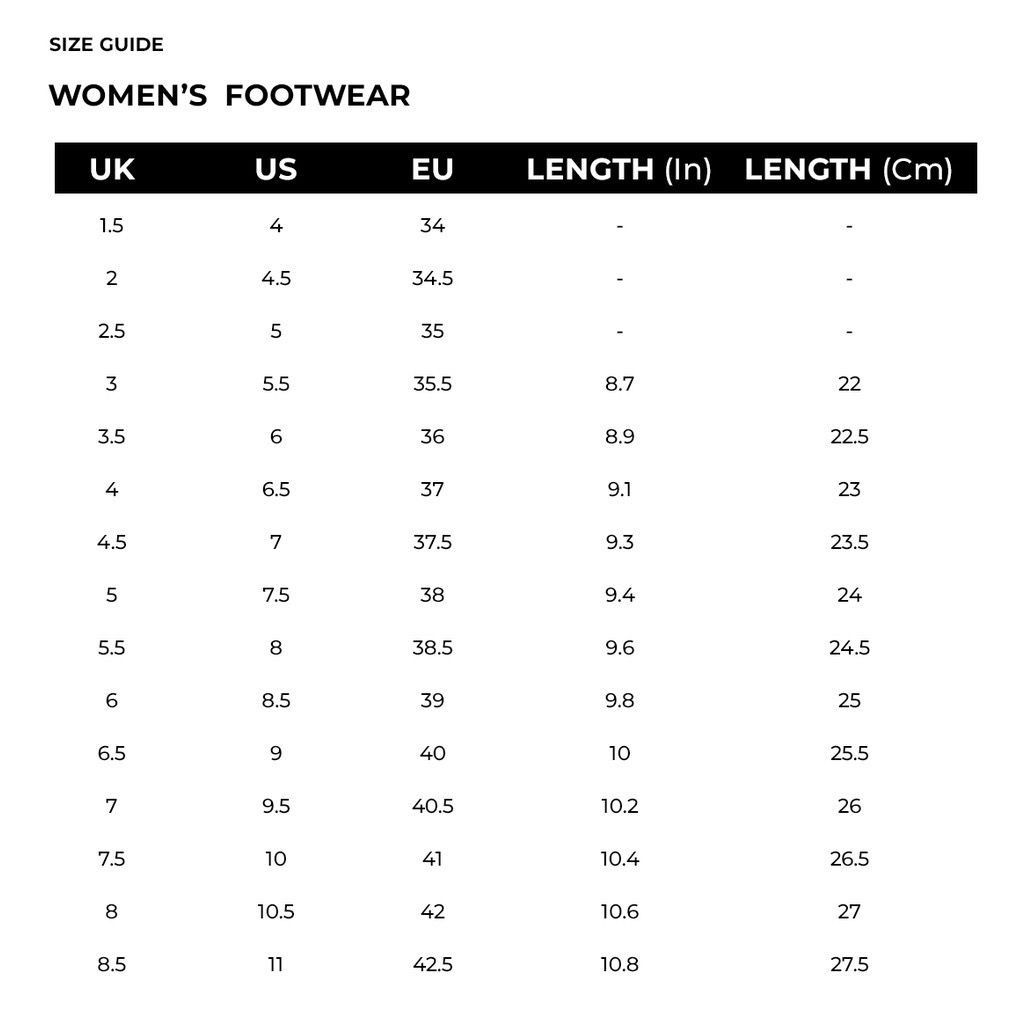 Puma womens outlet shoes size chart