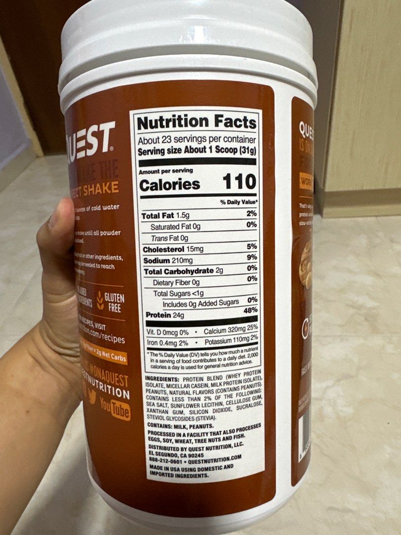 Quest peanut butter protein powder health nutrition health