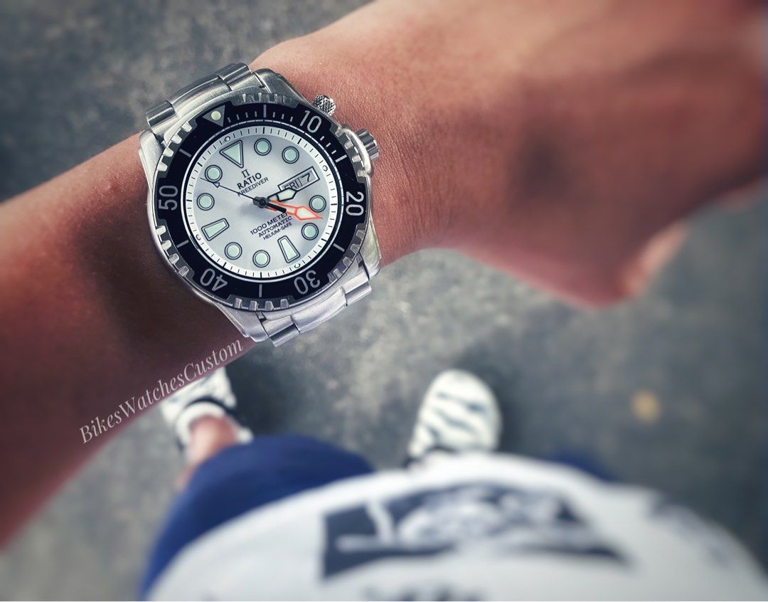 Ratio Freediver 1000m st.steel diver watch, Men's Fashion, Watches