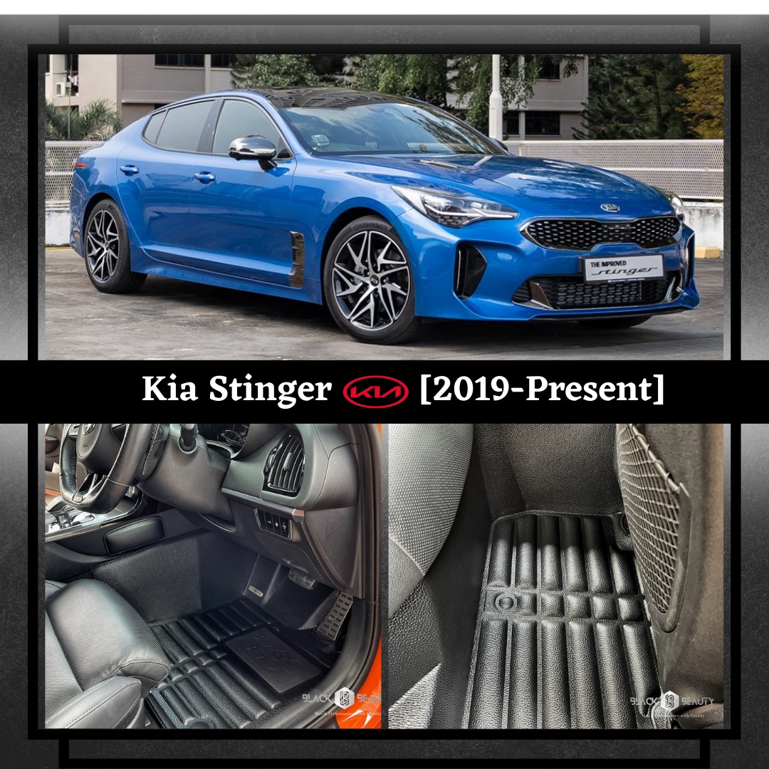 [Ready Stock] Kia Stinger [2019Present] Leather Car Mat Granite