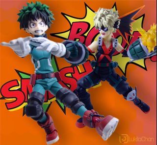 (Ready stock)Boku no Hero Academia - Midoriya Izuku & bakugo katsuki- Figma 323 & 443(Max Factory, ) 我的英雄学院 绿谷出久 爆豪