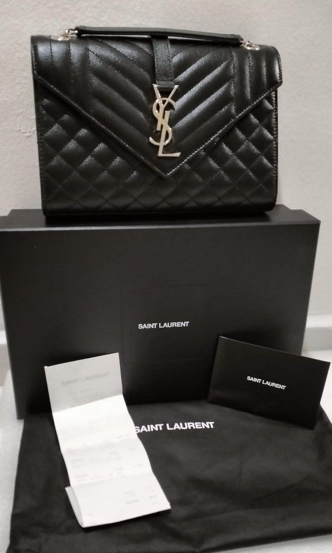 BN Saint Laurent ysl envelope medium chain bag in mix matelasse