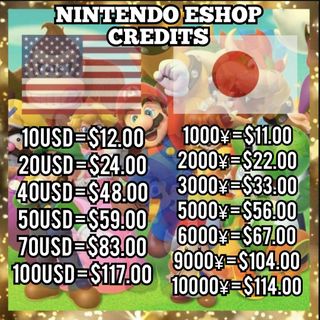 🇺🇸USA]Nintendo Switch eShop Prepaid Card Credit 5-100USD/Individual  Member (⚡Fast ), Video Gaming, Video Games, Nintendo on Carousell