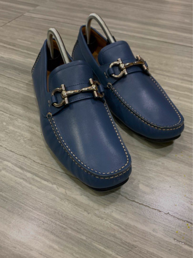 Salvatore ferragamo blue clearance shoes