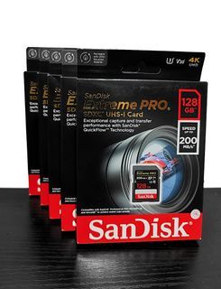 Sandisk extreme pro UHS-I 128gb 200mbs (brand new -sealed)