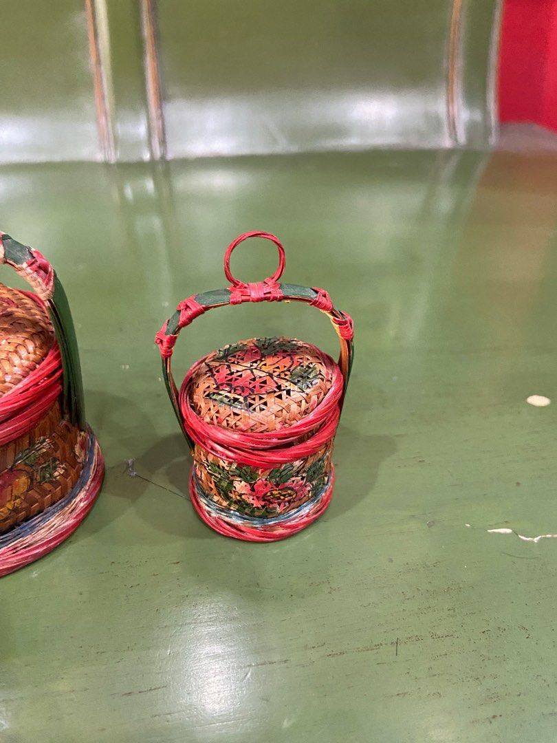 Set of 3 mini Peranakan baskets, Hobbies & Toys, Memorabilia ...