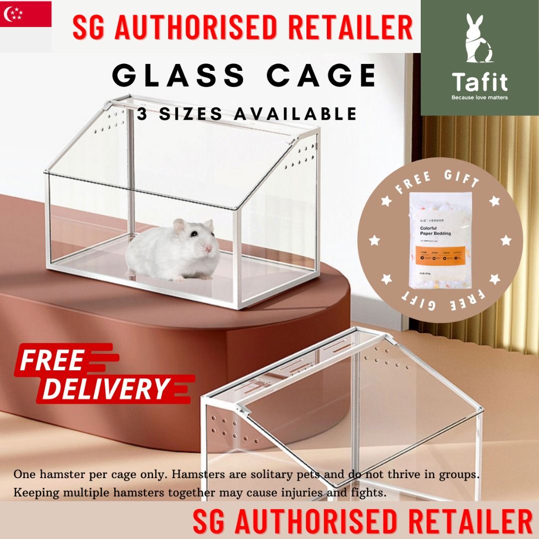 Glass hamster sales cage for sale