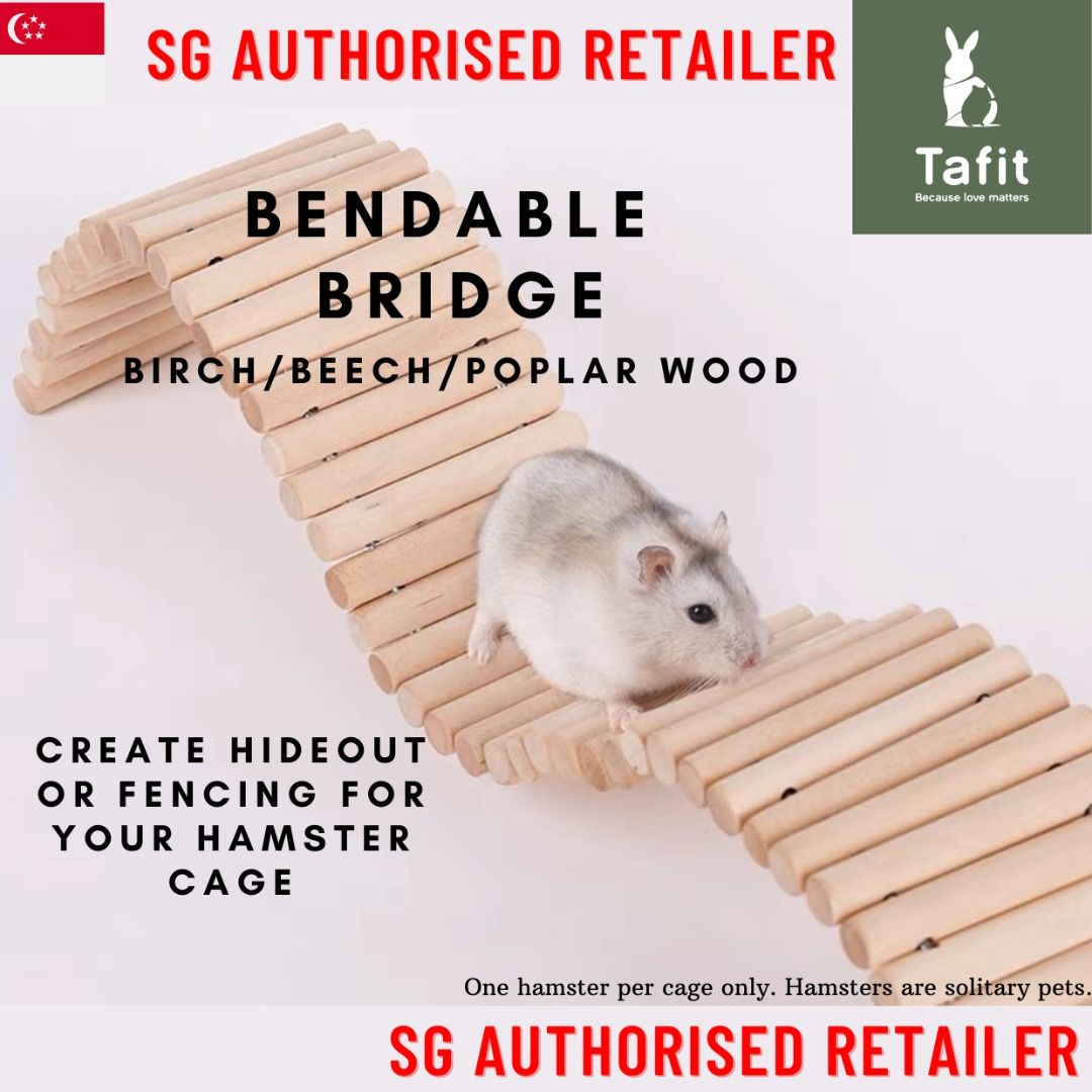 SG INSTOCK SIZE S Tafit Bendable Bridge Ladder Fence In Beech Birch Poplar For Hamsters Pet Supplies Homes Other Pet Accessories on Carousell