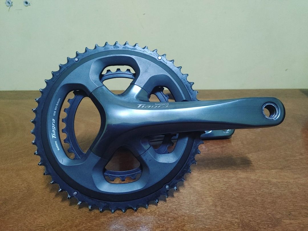 Shimano Tiagra 4700 Crankset (Category: Bicycles) located in Bacolor. Submitted by lesstoks (Listing ID 1225841973, Image 1). Description: Tiagra 4700 Crankset (no BB) 2x10 - 50/34T, 170mm ₱ 3,500 Issue: Signs of usage. Used but not abused Loc: Bacolor / SF area.