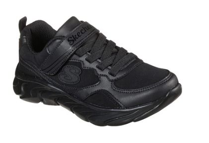 Skechers Girls Dynamic Dash Tardy Time Shoes 302615L BBK Back to