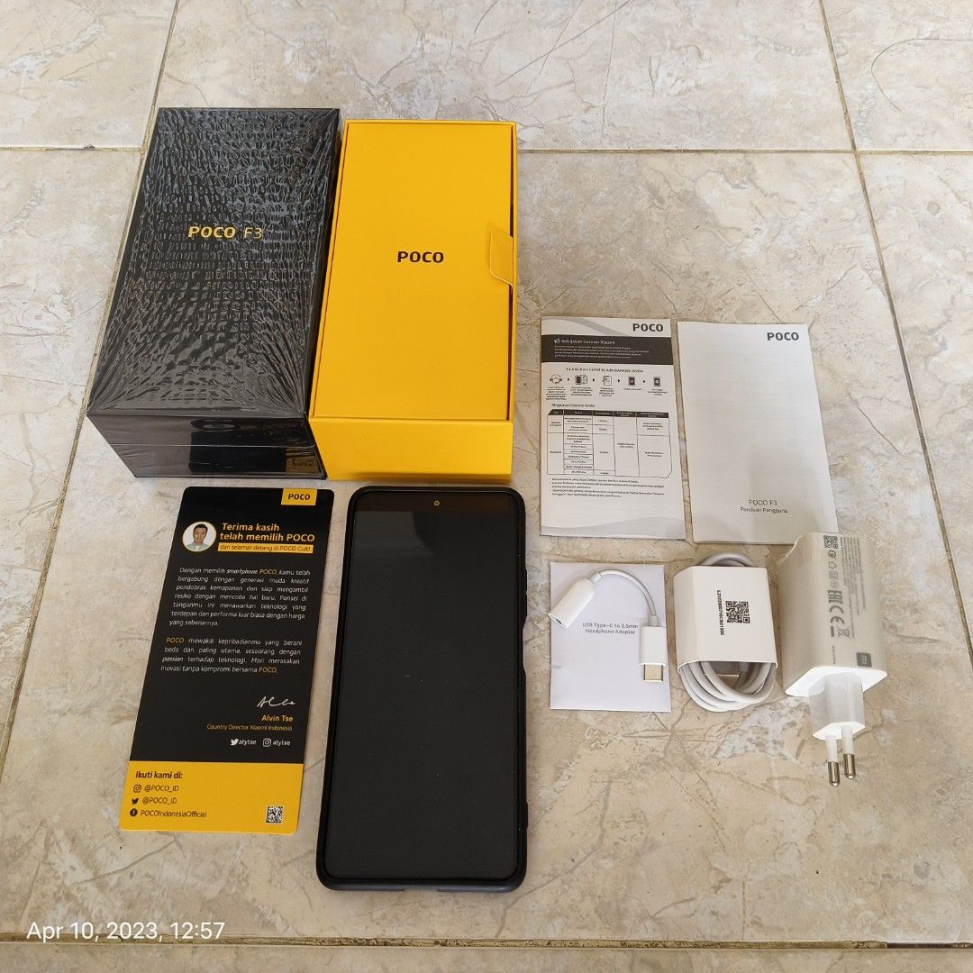 Smartphone Xiaomi Poco F3 5G 8/256GB Arctic White, Telepon Seluler