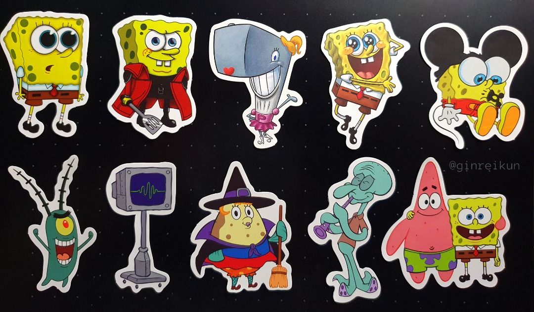Spongebob Stickers [SET B] on Carousell