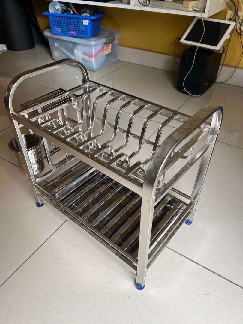 Stainless Steel Kitchen Dish RAck, Furniture & Home Living, Bathroom