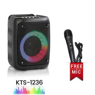 Stereo Multicolor LED Bass Bluetooth Wireless 3" Speaker with FREE Mic KTS 1236