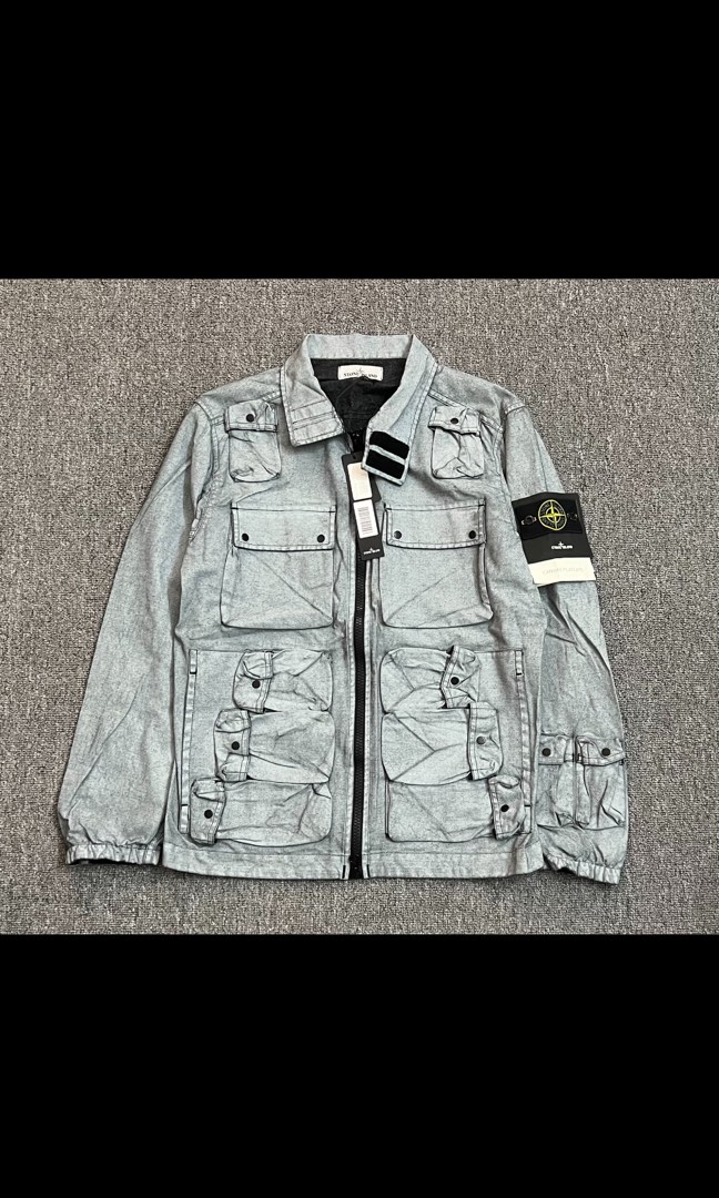 Stone island canvas placcato jacket outlet
