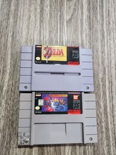 Super Nintendo Entertainment System SNES Zelda and Power Rangers Fighting Edition