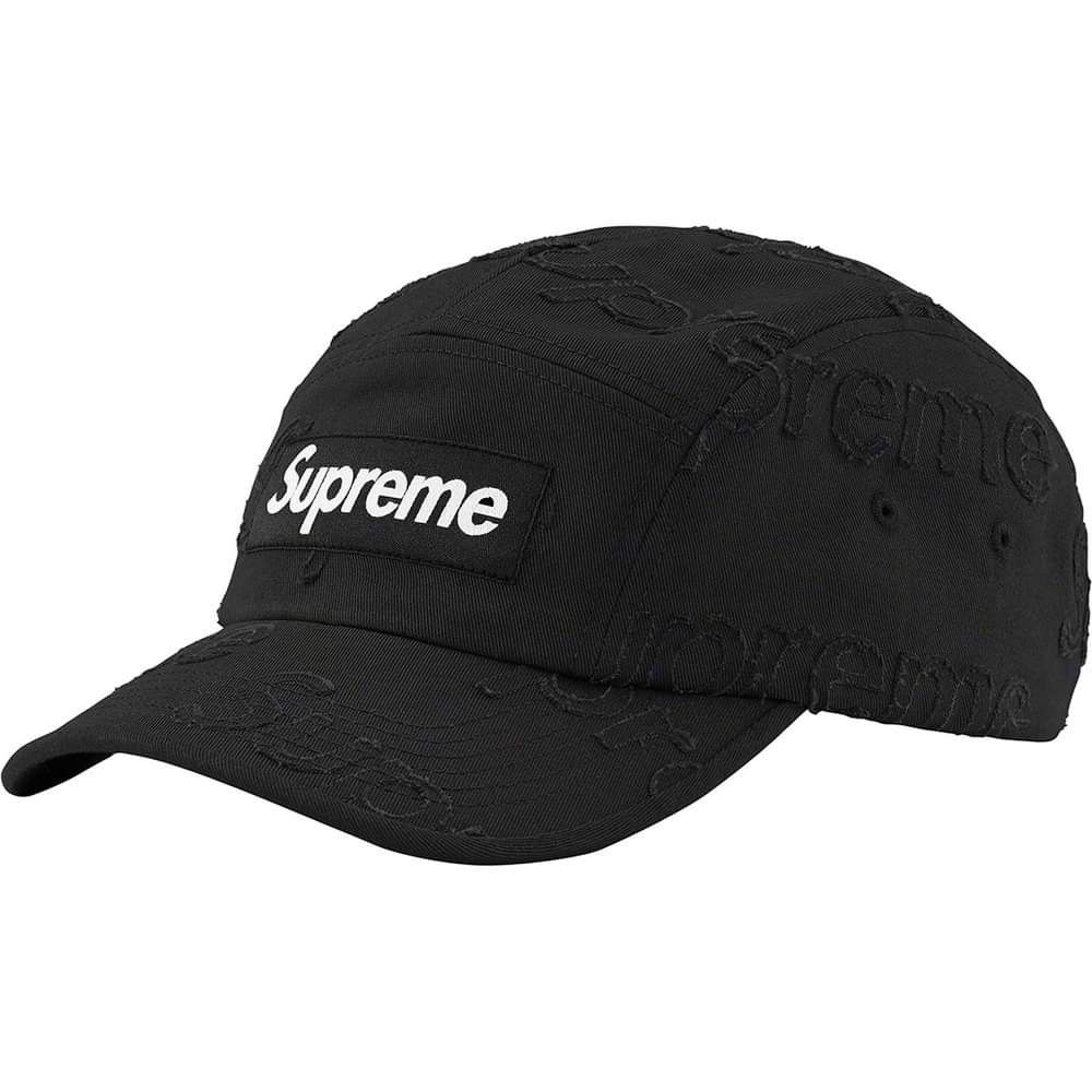 SUPREME LASERED TWILL CAMP CAP 黑, 他的時尚, 手錶及配件, 棒球帽