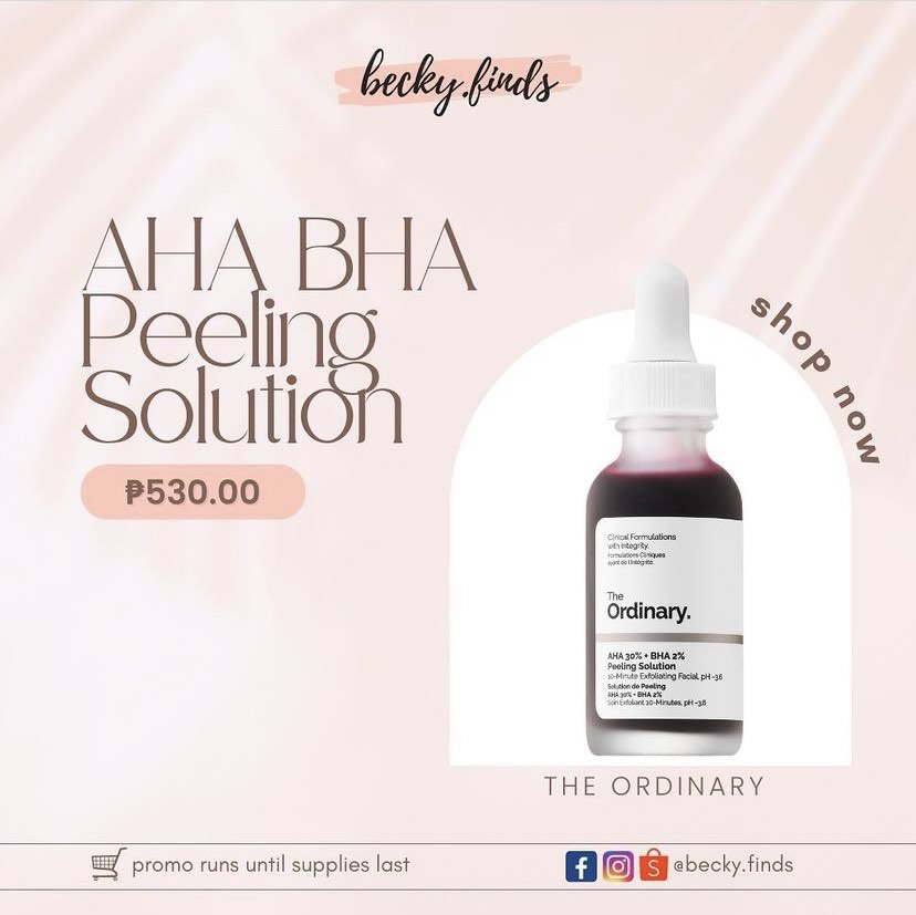 The Ordinary AHA BHA Peeling Solution, Beauty & Personal Care, Face ...