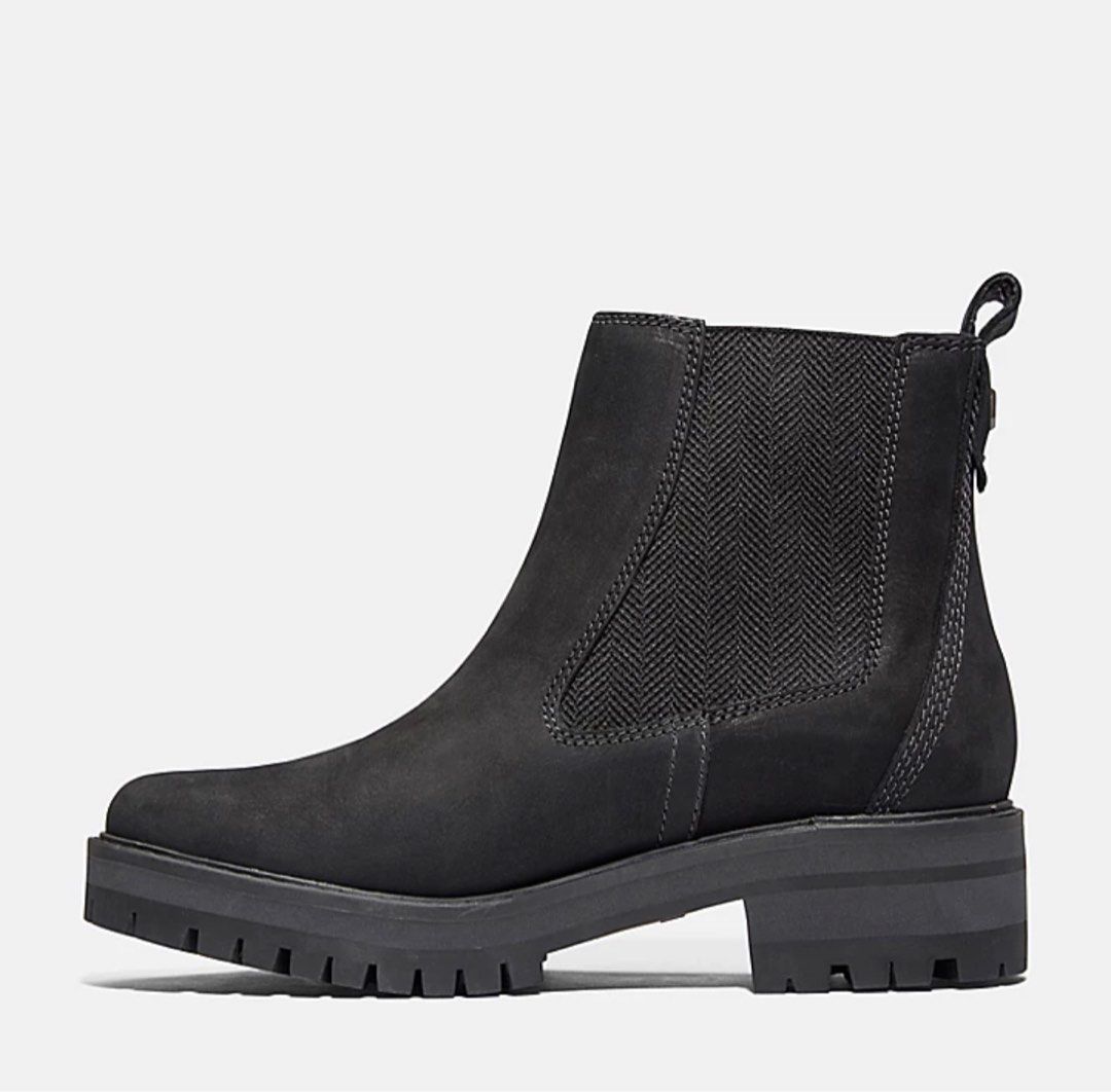 Timberland Lightweight Courmayeur Valley women Chelsea Boots in Black, Women's Fashion, Footwear