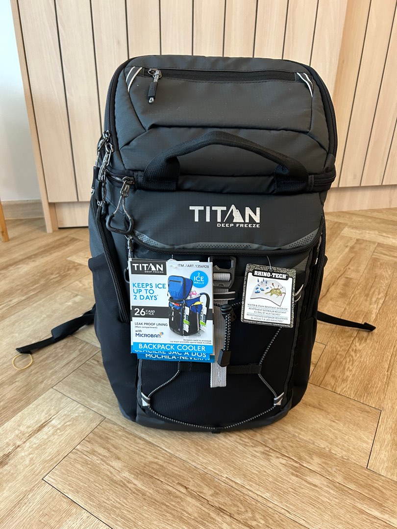 Titan Deep Freeze 26 Can Backpack Cooler, Bag Insulated Leak Proof