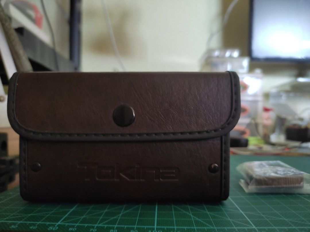 Rare Vintage Tokina Hinomoto Vintage Brown Fuad Leather Hard Shell