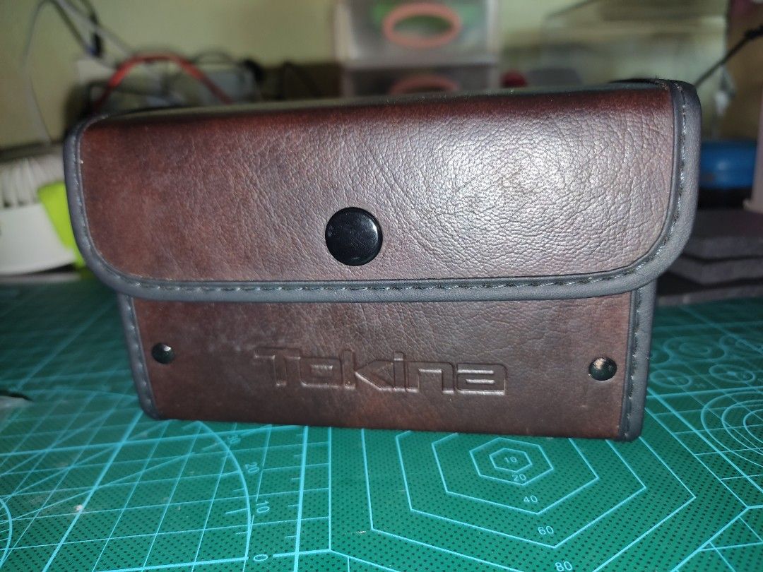 Rare Vintage Tokina Hinomoto Vintage Brown Fuad Leather Hard Shell