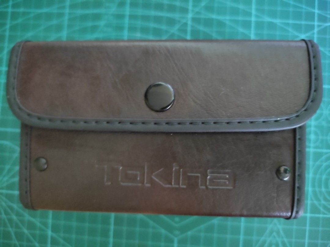 Rare Vintage Tokina Hinomoto Vintage Brown Fuad Leather Hard Shell