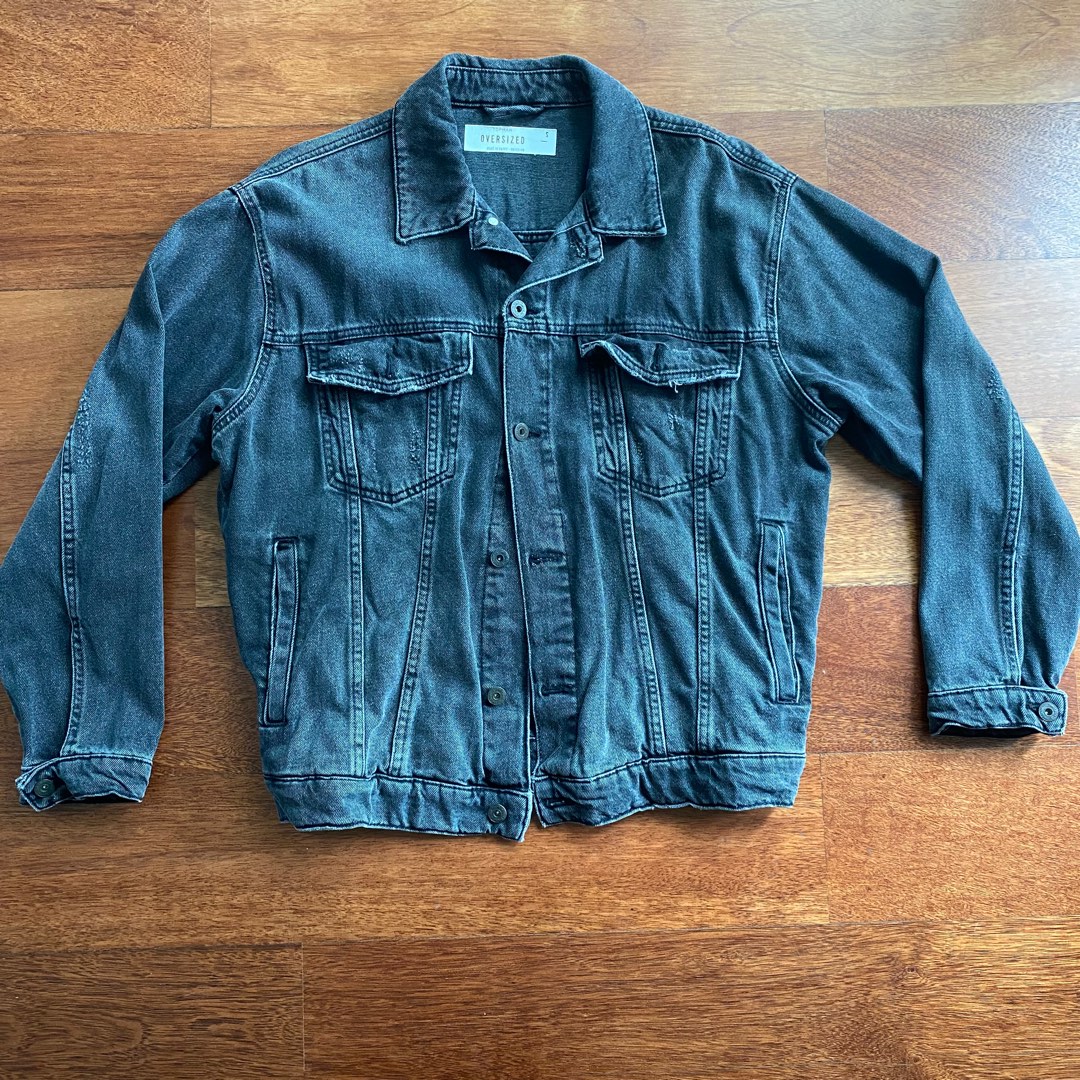 Topman Oversized Denim Jacket Men s Fashion Coats Jackets and