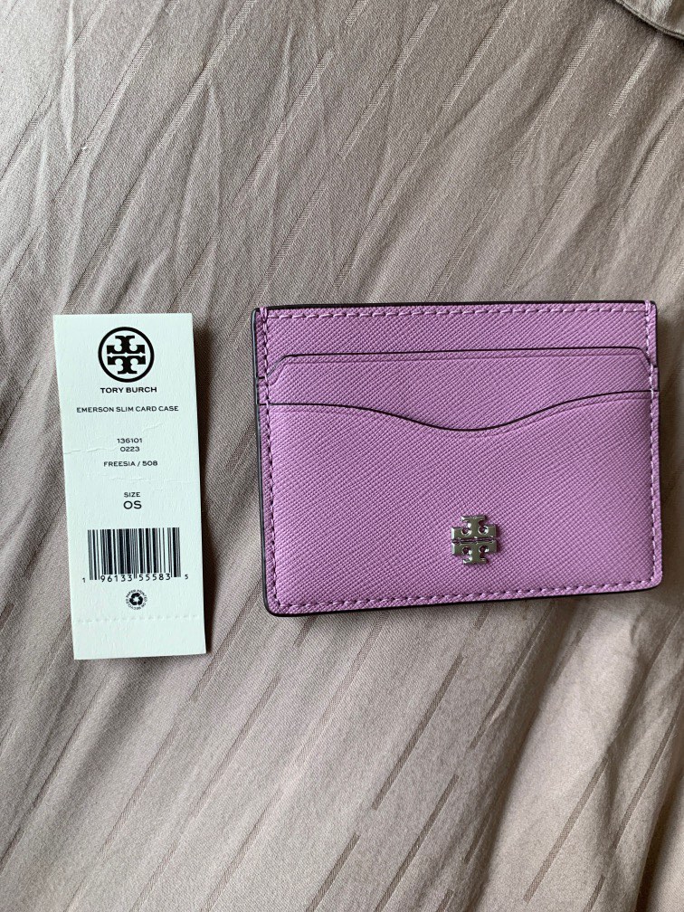 Tory Burch Emerson Slim Card Case, Women's Fashion, Bags & Wallets